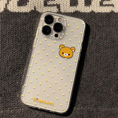 Cute Japan Cartoon Wave Point Easy Bear Couple Phone Case F