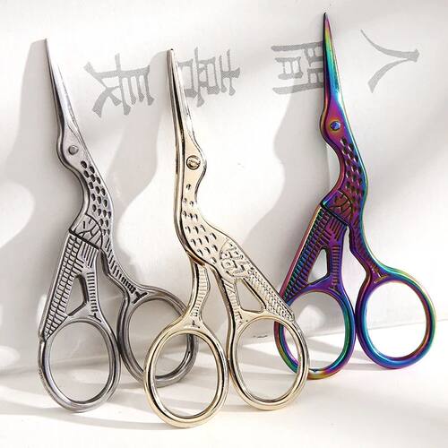 Mr.paper Antique Stork Sewing Art Scissors Made Stainless St