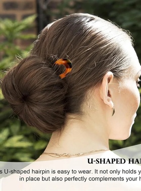 Newest U-Shaped Hair Fork Leopard Trendy HairpinsTortoisesh
