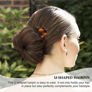 Newest U-Shaped Hair Fork Leopard Trendy HairpinsTortoisesh