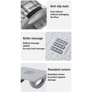 Foot Rest Under Desk Rocking Footstool with Massage Rollers