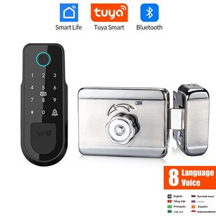 Bluetooth Tuya App Fingerprint Smart Door Lock Gate Password