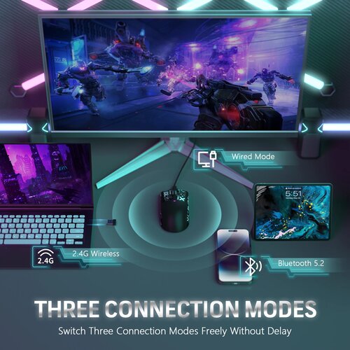 ATTACK SHARK X11 Wireless Gaming Mouse with Charging Dock P