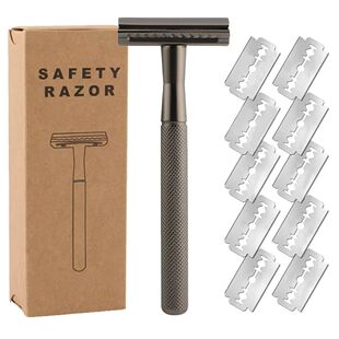 Double Edge Safety Razor for Men & Women, Metal Razor with 1