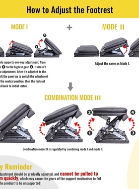 Ergonomic Adjustable Foot Rest for Under Desk Foldable Foot