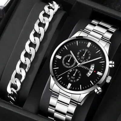 Fashion Men Watch Luxury Calendar Quartz Wrist Watch Busines