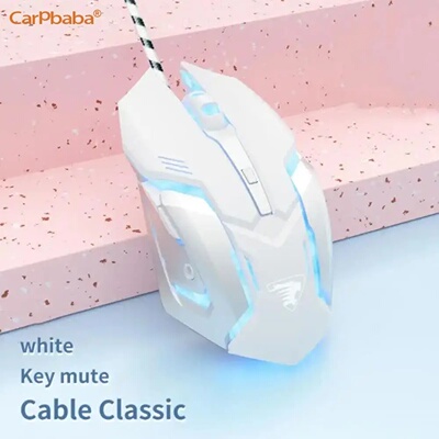 Carpbaba G3 Wired Game Mouse Mute Pink Mechanical E-sports