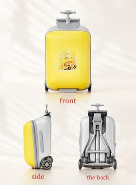 Kids Travel Trolley Suitcase Children Luggage Pulling Cart