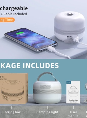 LV10 Outdoor LED Camping Flashlight 230 Hours Rechargeable