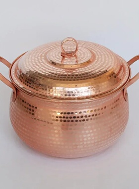 Purple Copper Handmade Pure Casserole with Thick Kitchen St