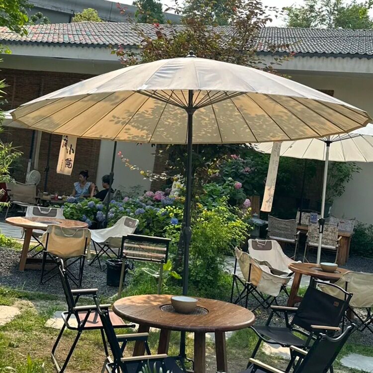 网红民宿中式2.7米防晒遮阳伞