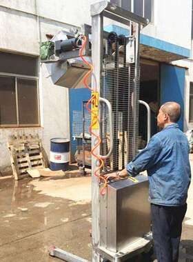 hoular好拉全不锈钢堆高车升降叉车SUS304电动油桶翻转车堆垛车