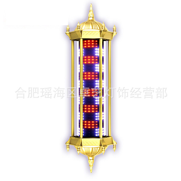 LED发廊标志灯美发转灯复古潮店罗马理发店美发店挂墙灯厂家直销