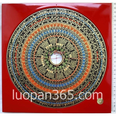 8吋6三合盘日星堂罗庚盘 京文堂罗盘37层电木