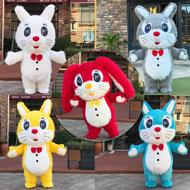 可穿戴充气北极熊熊猫演出服