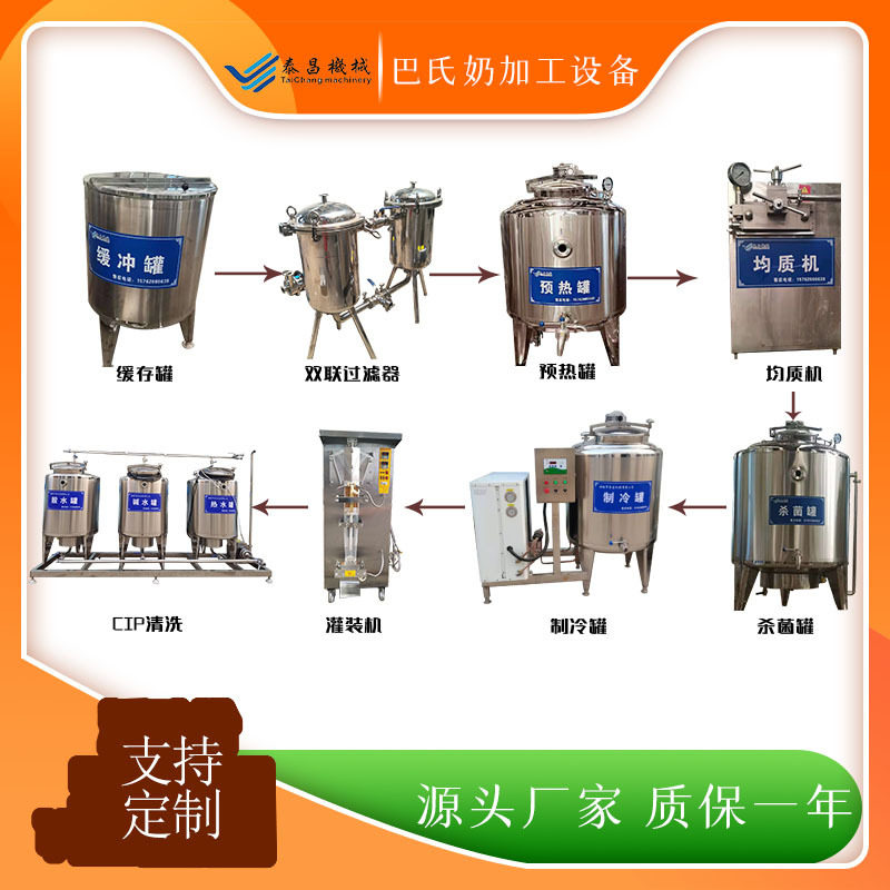 牧场乳巴氏鲜奶全套生产设备