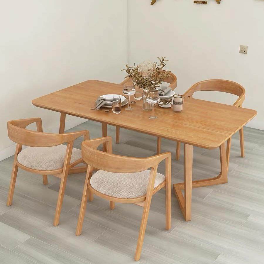 全实木长方形餐厅餐桌商用工作室学校书店图书馆阅读办公室桌椅