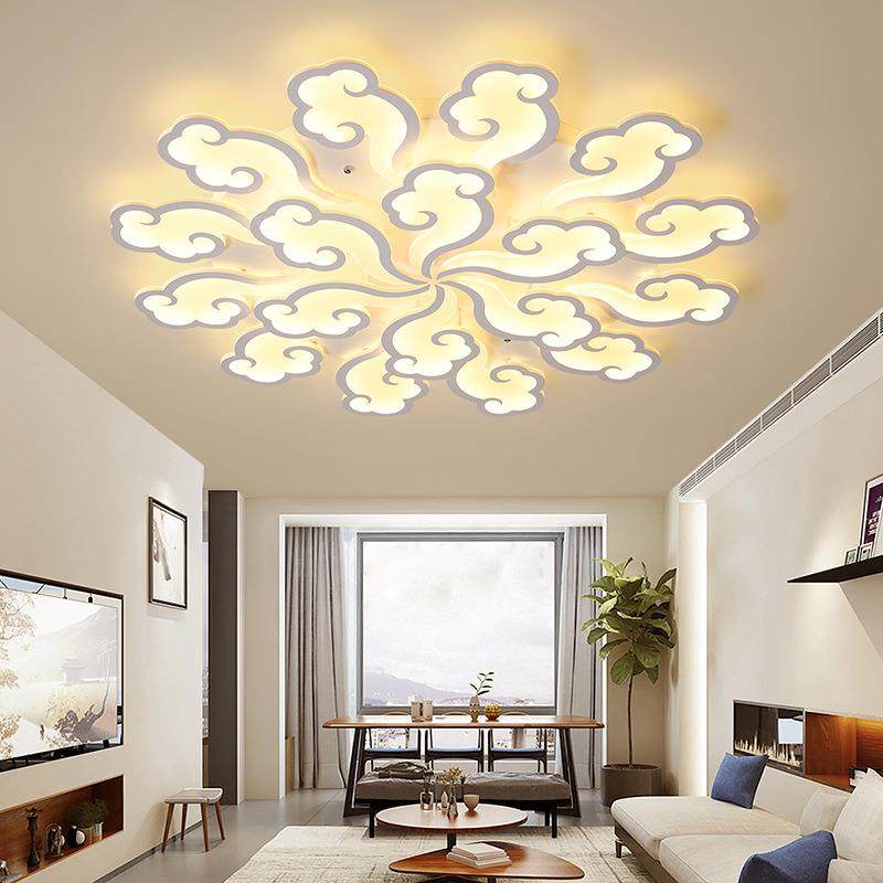 客厅灯具简约现代led吸顶灯2022新款创意卧室新中式祥云图案灯饰