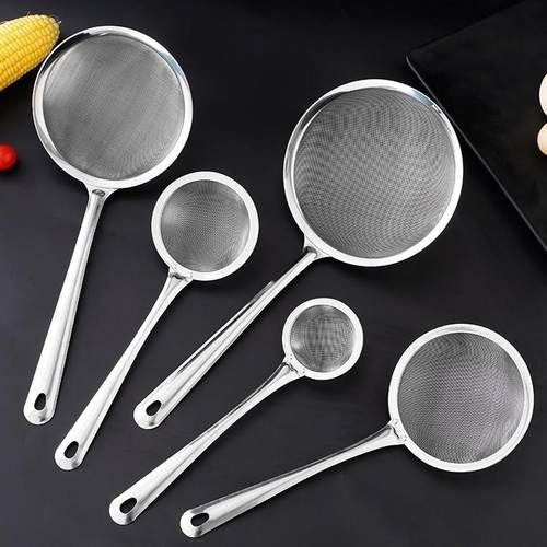 304不锈钢豆浆果汁过滤网筛家用厨房超细滤捞勺火锅隔油漏勺漏网