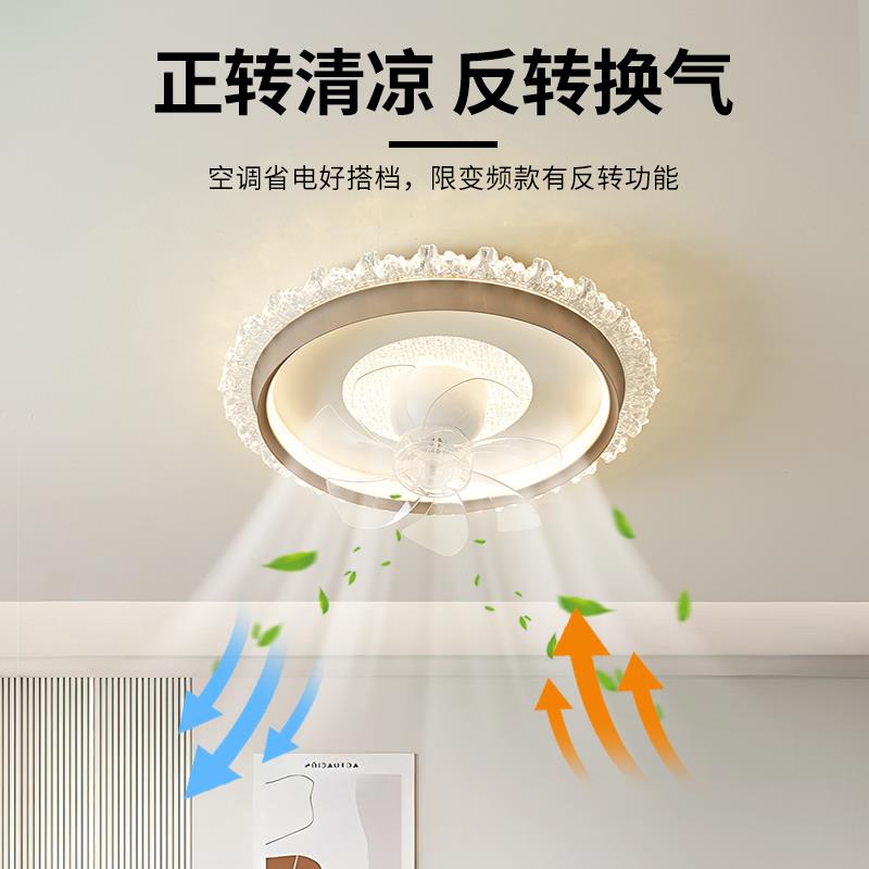 2025新款全光谱护眼主卧室吊扇灯360一体吸顶灯轻奢可摇头房间灯