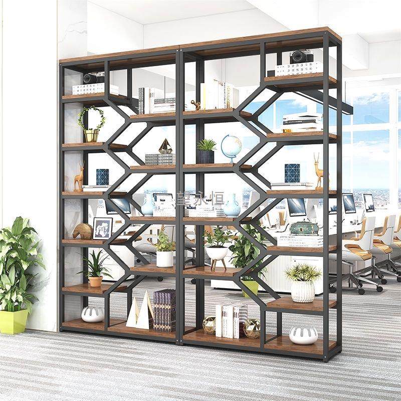 高档办公室隔断置物架多层书架展示架客厅隔断屏风置物架玄关柜装