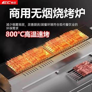 商用大型电烧烤炉无烟两侧加热光波发热面筋烧烤架羊肉串生蚝摆摊