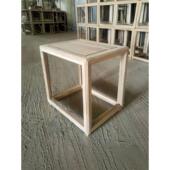 新中式 实木方凳北方老榆木客厅茶几小凳子家用矮凳鼓凳板凳木凳子