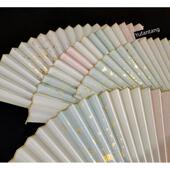 苏州超薄789寸95寸2格 熟纸 4格彩色蓝粉洒真金空白扇面