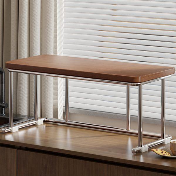 烤箱双层微波炉架子置物架厨房整理台面电饭锅具收纳柜家用储物架