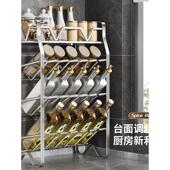 201不锈钢架子厨房调味架桌面置物架免安装 多层收纳架台面储物架