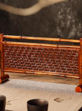 新中式桌面屏风隔断挡板家用小覆古装饰摆件栅栏围栏摄影道具茶室