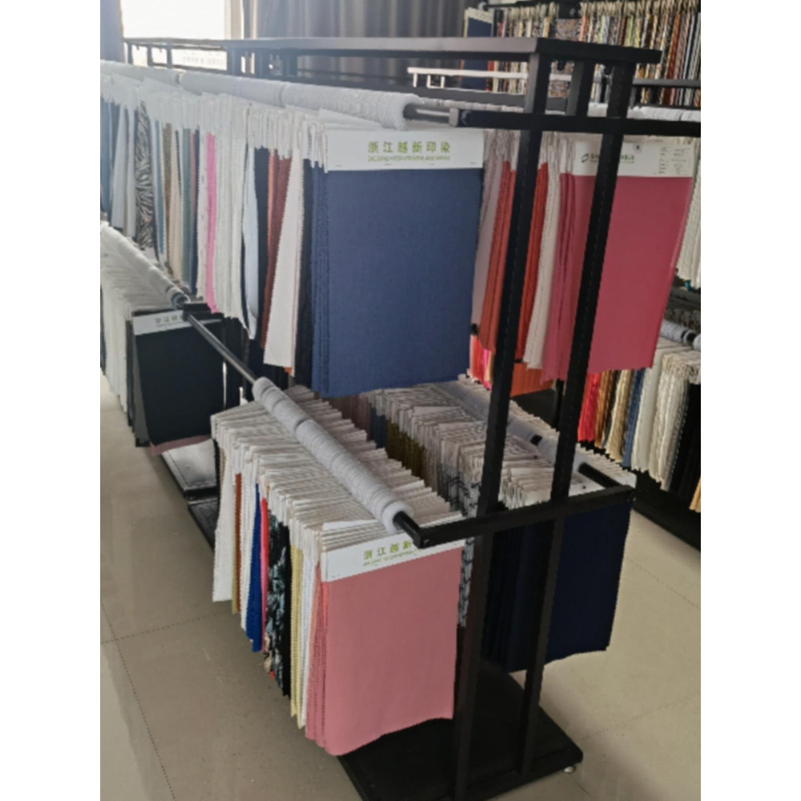 面料吊卡展示架落地中岛布板货架双面两层服装布艺样品展柜陈列架