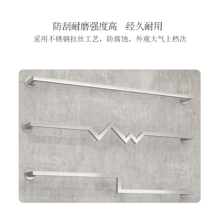 服装店上墙正挂多字型挂衣架陈列架不锈钢拉丝方管正挂杆壁挂式