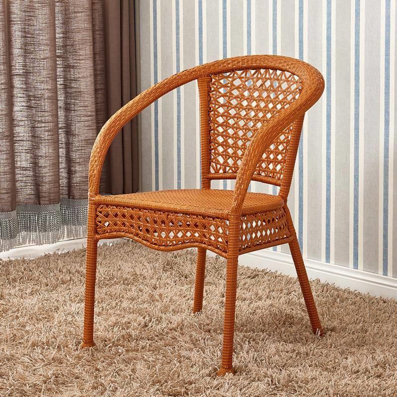 藤椅阳台编桌椅休闲 组合三件套藤椅腾户外腾家背用靠老人19-1单