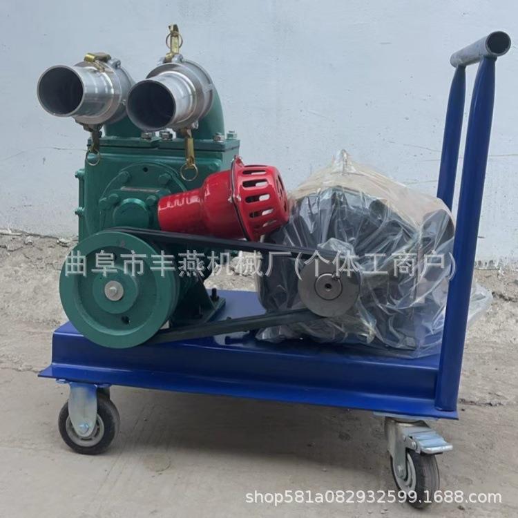 鸡鸭鹅粪便排污泵3寸移动手推车自吸泵柴油电启抽粪泵