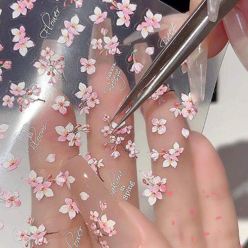 春日新款浪漫樱花美甲贴纸