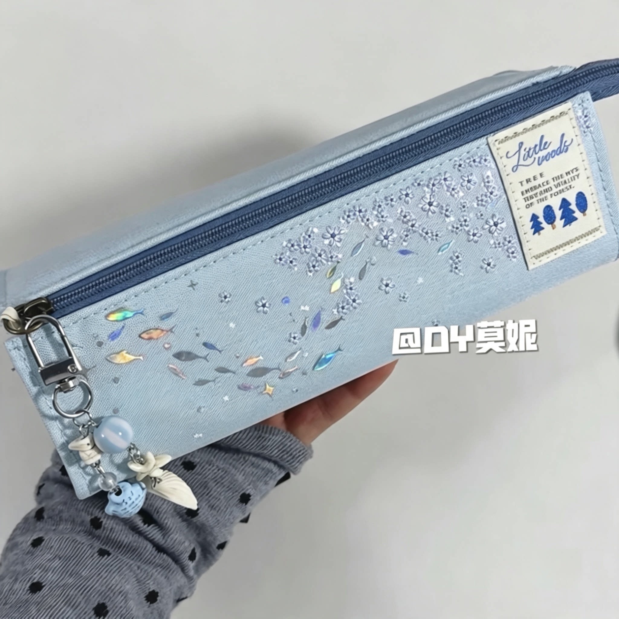 笔袋装饰刺绣贴小花自粘diy