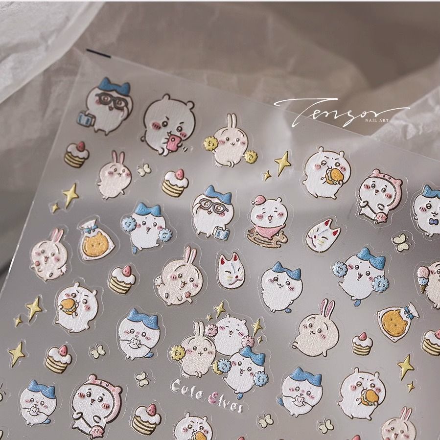 吉伊卡哇指甲贴纸chiikawa