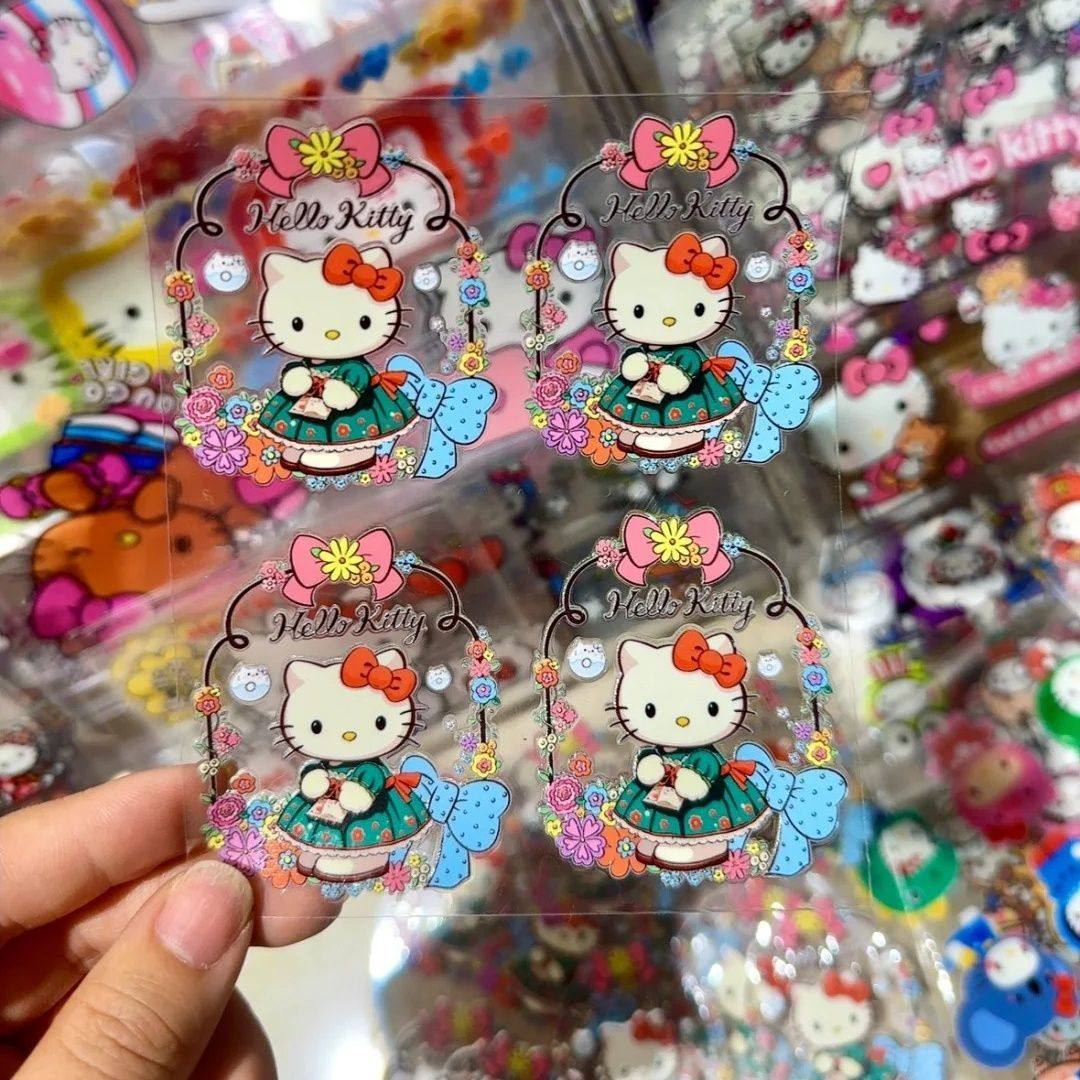 可爱卡通凯蒂猫贴纸Hello Kitty浮雕贴纸少女心diy手账平板手机贴,彩妆/香水/美妆工具,指甲装饰,淘宝优惠券,粉丝福利购,淘宝优惠卷