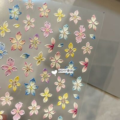 新款度假花花梦幻海岛鸡蛋花贴纸