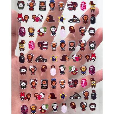 黑皮kitty3d立体浮雕美甲贴纸