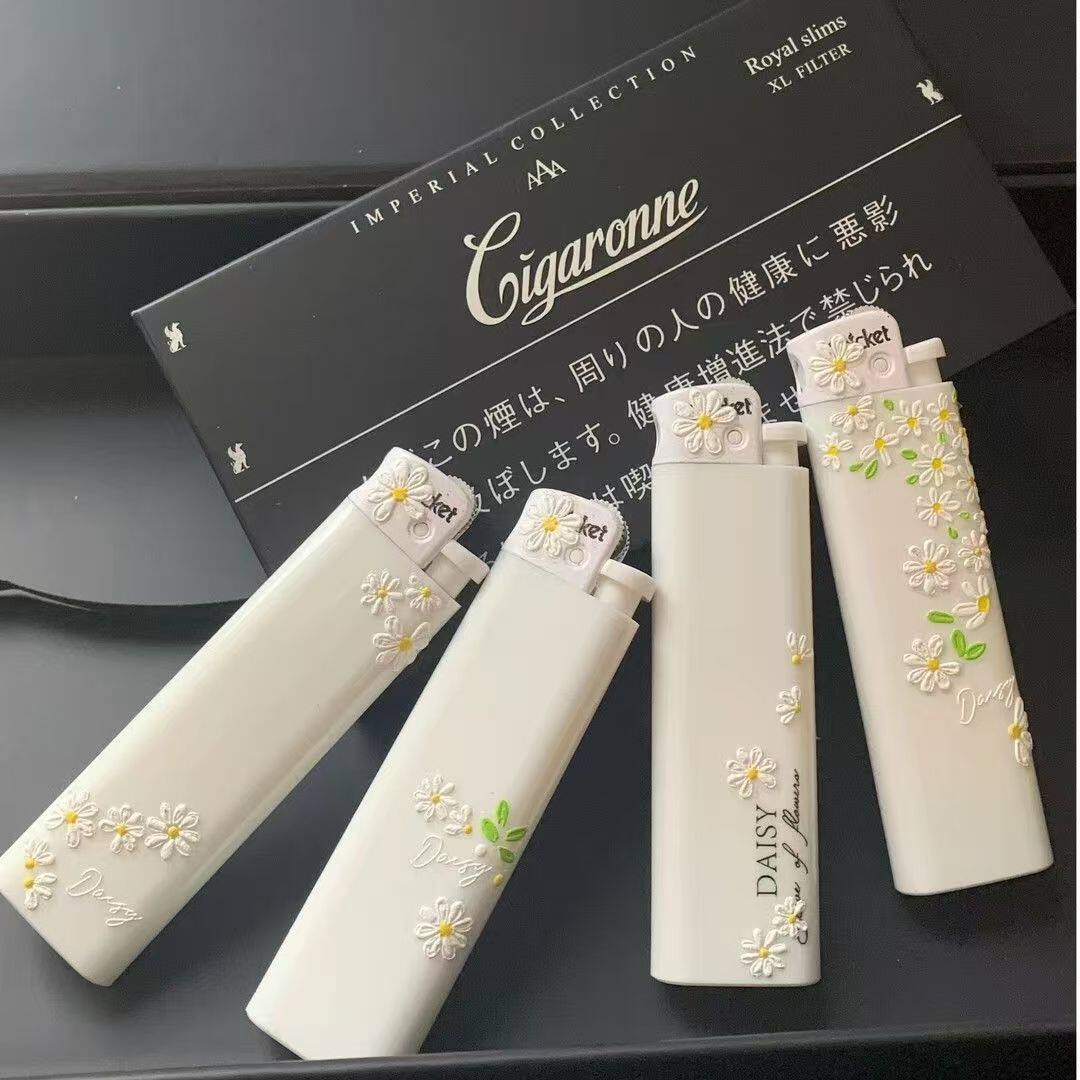 cricket草蜢打火机贴纸小雏菊自贴diy3D立体凸起三维凹凸