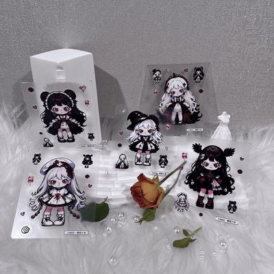 潮玩暗黑系小魔女果冻贴纸