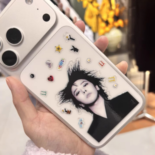 GD权志龙周边贴纸iPhone17promax背板贴纸定制立体果冻防水背胶贴