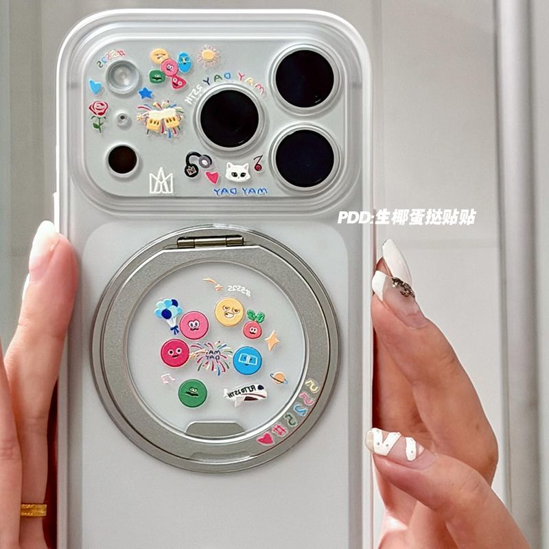 爆款涂鸦五月天应援美甲贴纸工厂定制浮雕卡通手机壳diy贴纸立体