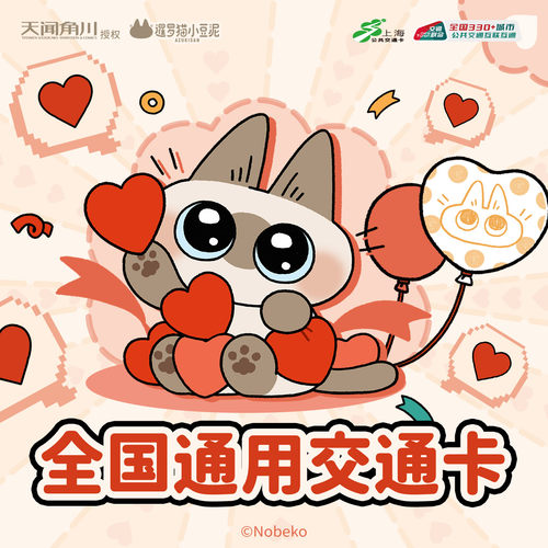 小豆泥  联名全国通用交通卡 爱来自豆泥系列