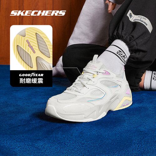 Skechers斯凯奇气泡熊猫鞋女士秋季新款老爹鞋舒适潮流百搭运动鞋