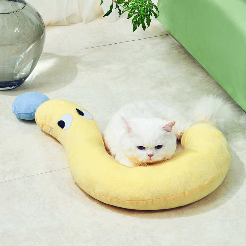 元気喵丨问号猫咪安睡枕头猫窝可拆洗狗宠物睡觉用猫抱枕宠物用品