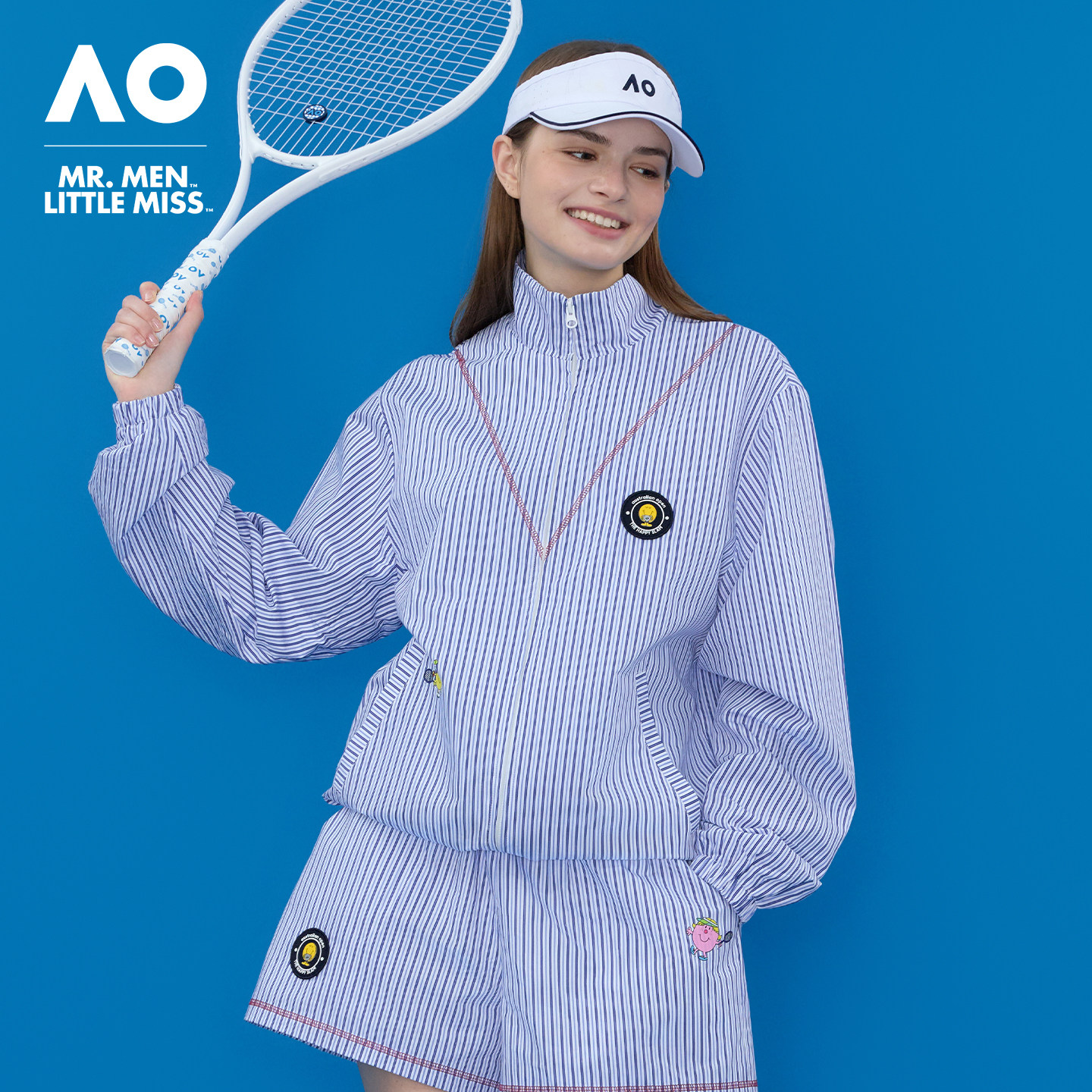 AO澳网MMLM联名26年春装新款条纹运动夹克外套上衣女网球训练服女,运动服/休闲服装,运动茄克/外套,淘宝优惠券,粉丝福利购,淘宝优惠卷