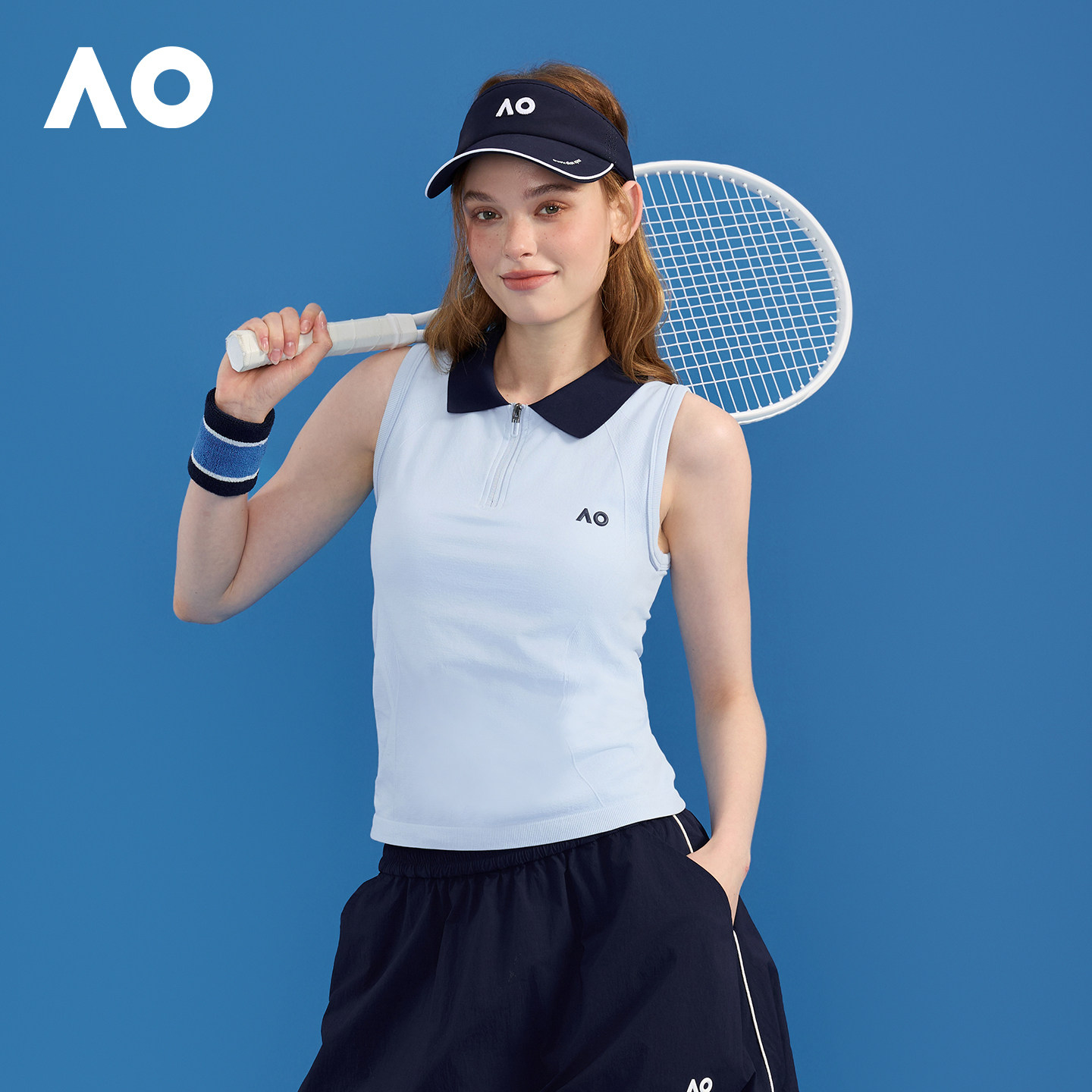 AO澳网网球时尚运动修身简约网球撞色无袖运动背心女夏季,运动服/休闲服装,运动背心,淘宝优惠券,粉丝福利购,淘宝优惠卷